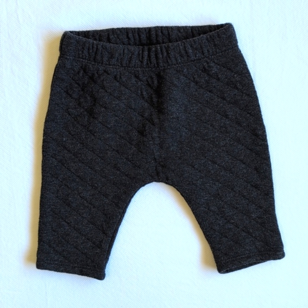 first impressions grey quilted insulated comfy pants newborn baby unisex